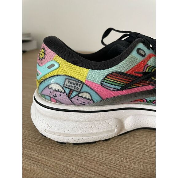 Brooks Ghost 15 Women 6.5 Rainbow Artist‎ Collab Wednesday Holmes Running Shoes - Picture 8 of 12